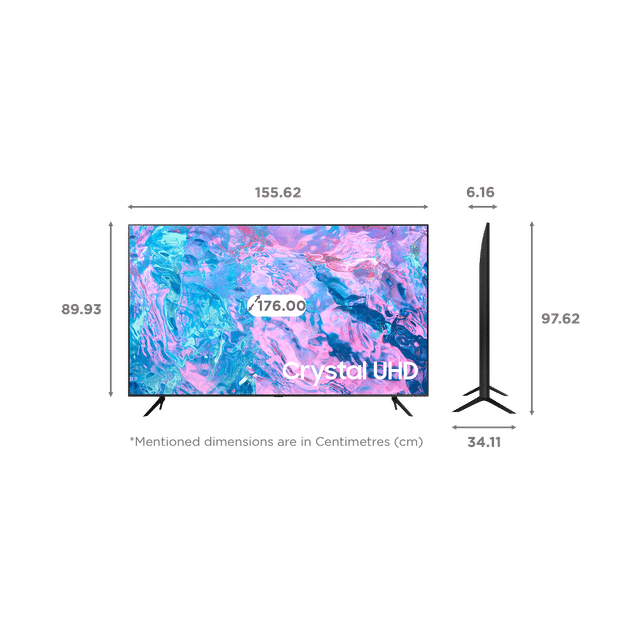 Buy Samsung Series 7 176 Cm 70 Inch 4k Ultra Hd Tizen Tv With Adaptive Sound Online Croma 6170